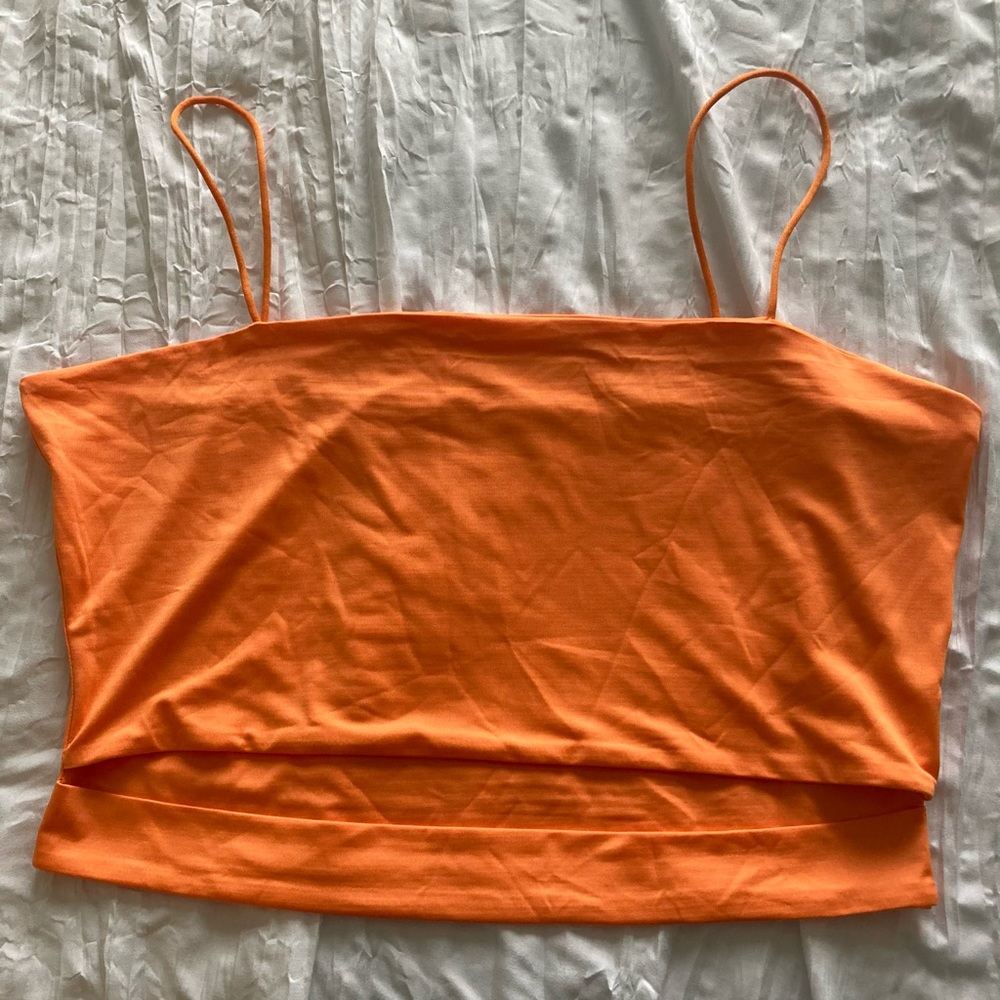 SHEIN orange crop top